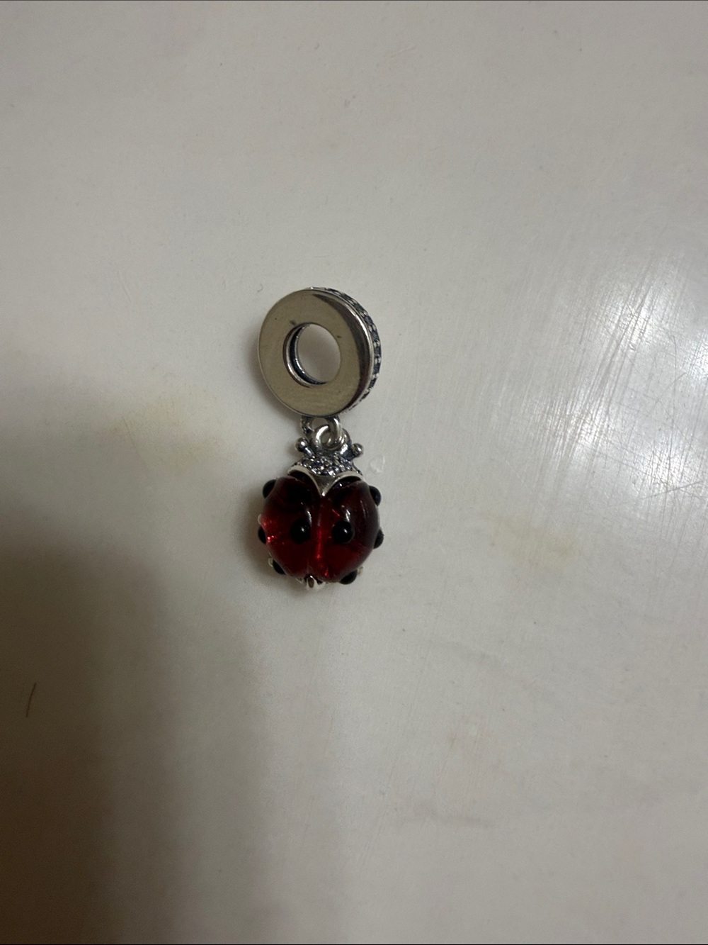 Red ladybug pandora charm